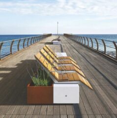 METALCO - Public Bench with Sun Lounger